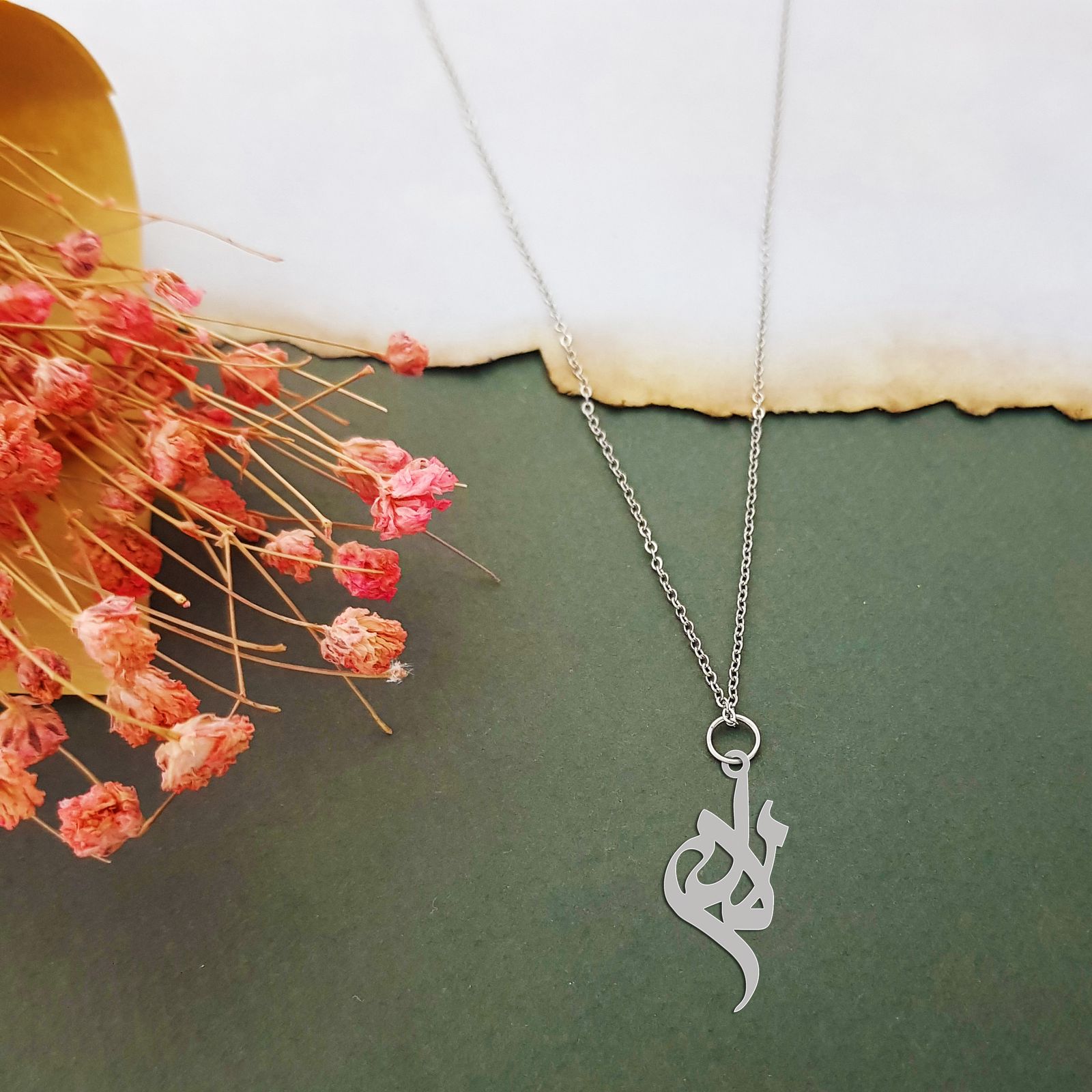 گردنبند نقره زنانه ترمه ۱ مدل لاله کد ma 656 - - 3