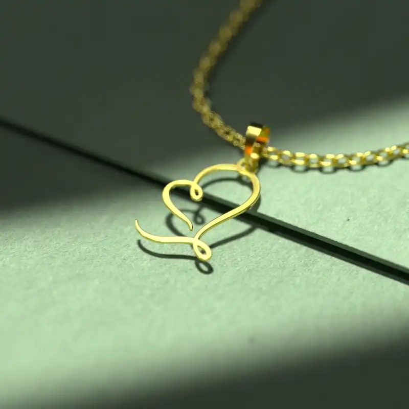 گردنبند طلا 18 عیار زنانه مدوپد مدل  طرح قلب کد E1274