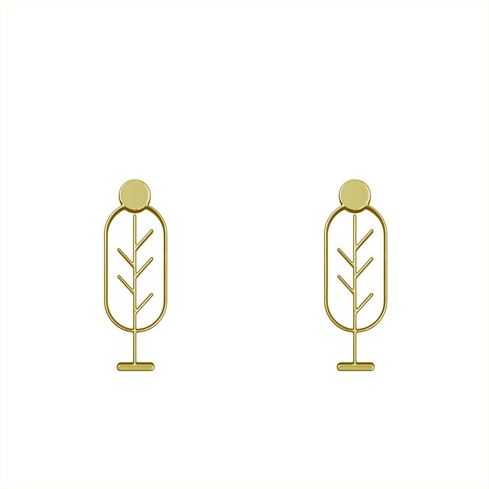 گوشواره طلا 18 عیار زنانه مدوپد مدل درخت کد GA1-15793