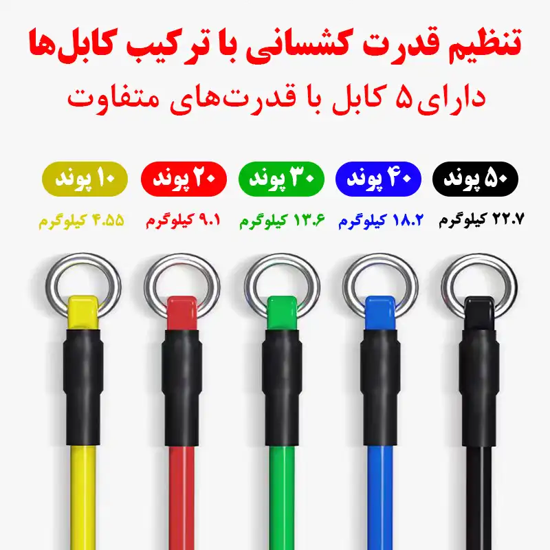 کش ورزشی مدل Pro کد 150LBs مجموعه 5 عددی