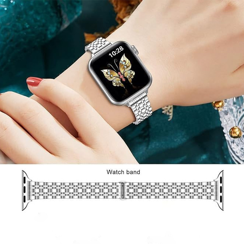 بند گوف مدل 7Bead Slim مناسب برای اپل واچ سری 1/2/3/4/5/6/7/8/9/SE/ULTRA/ULTRA 2 سایز 42/44/45/49mm