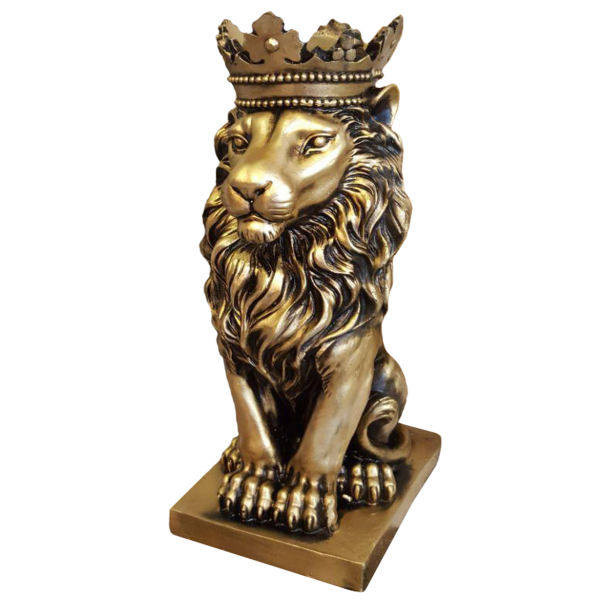 مجسمه دنیا دکوری سرمد مدل شیر تاج دار کد BR