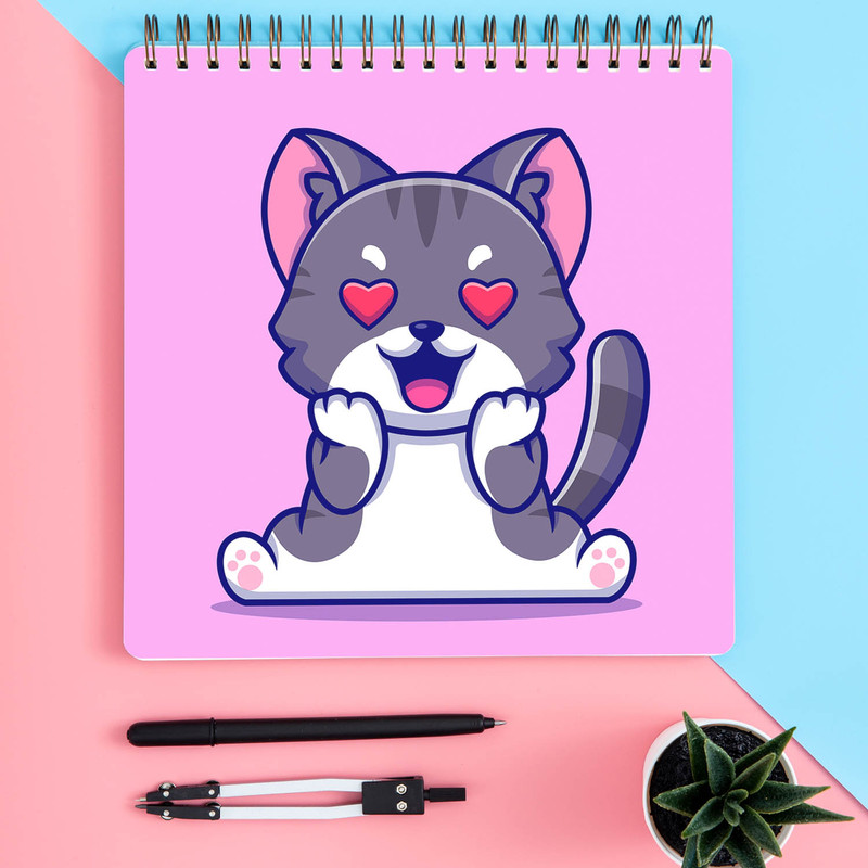 دفتر یادداشت باژیکان طرح گربه کیوت کد 2010003