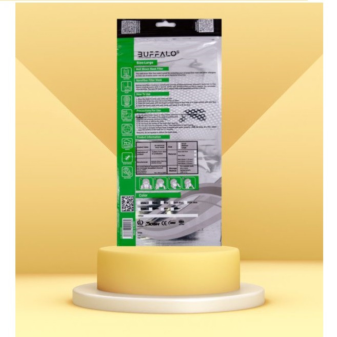 ماسک تنفسی بوفالو مدل سه بعدی 5 لایه بسته 10 عددی