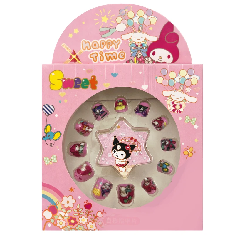 ناخن مصنوعی دست کودک مدل کرومی کد 12 بسته 12 عددی