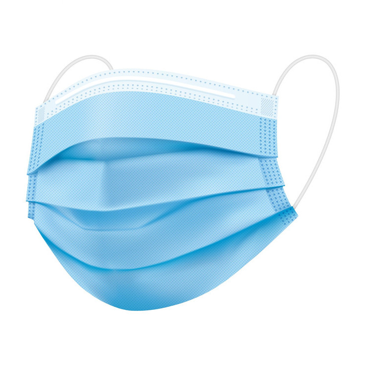 ماسک تنفسی مدل سه لایه ملت بلون بسته 50 عددی کد H3