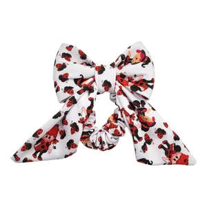 کش مو دخترانه مدل پاپیون طرح کفشدوزک كد KSH589