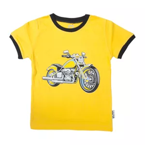 تی شرت نوزادی  آدمک مدل موتور رنگ خردلی