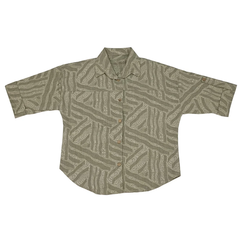 شومیز آستین کوتاه یقه برگردان زنانه مدل مجلسی