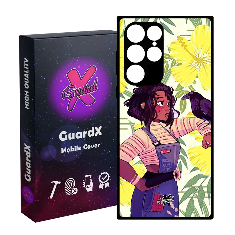 کاور گارد ایکس طرح دختر مدل Glass10337 مناسب برای گوشی موبایل سامسونگ Galaxy S23 Ultra