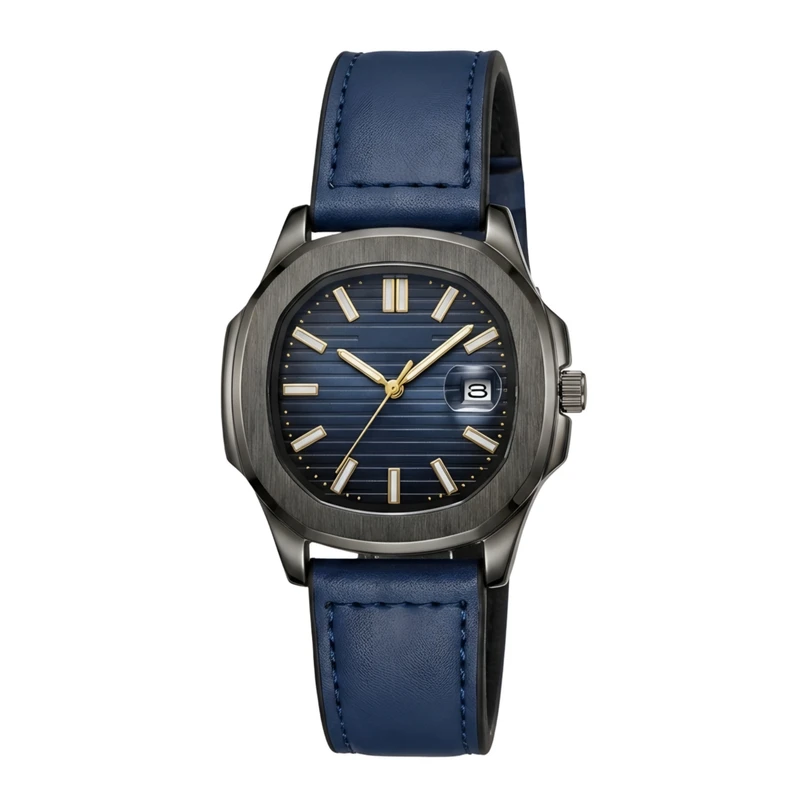 ساعت مچی عقربه‌ای کوارتز مردانه مدل اسپرت کلاسیک بند چرم قفل مگنتی کد M006