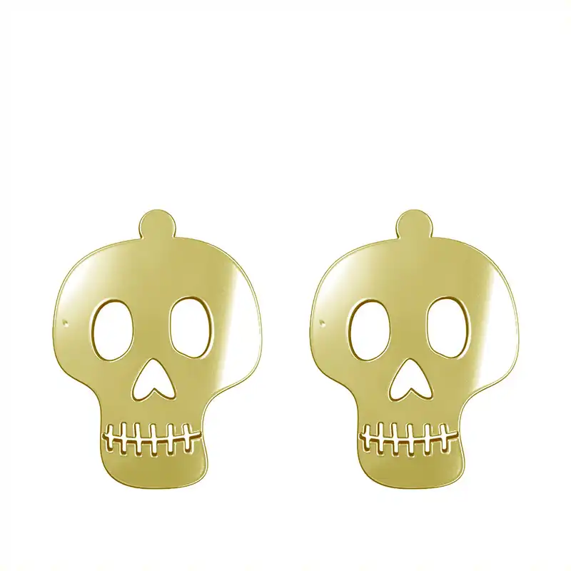 گوشواره طلا 18 عیار زنانه مدوپد مدل جمجمه کد GA1-15726