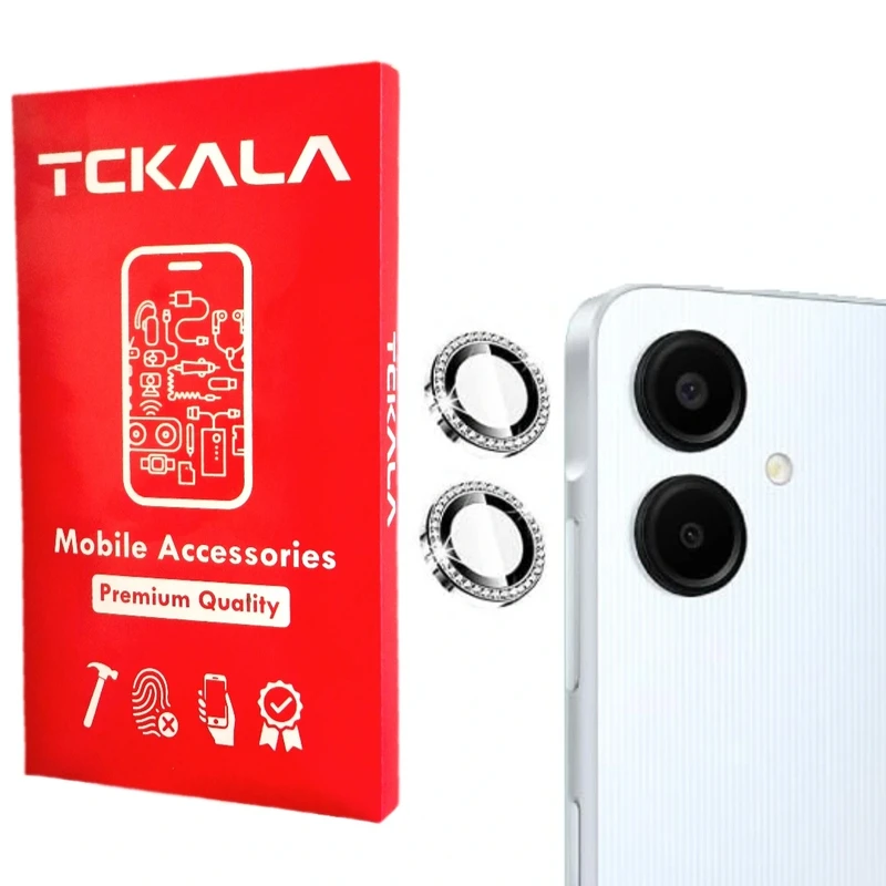 محافظ لنز دوربین تیسیکالا مدل نگین دار مناسب برای گوشی موبایل سامسونگ Galaxy A06