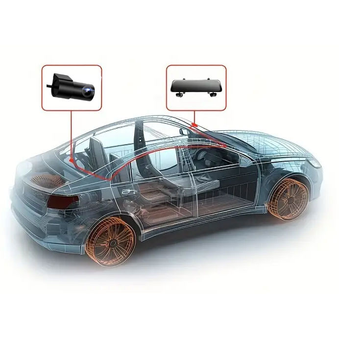 دوربین ثبت وقایع خودرو 4 دوربین مدل A322 GPS WiFi به همراه دوربین دنده عقب