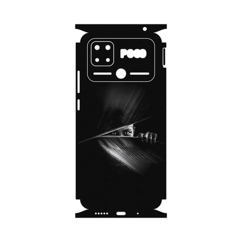 برچسب پوششی ماهوت مدل Black Portrait-FullSkin مناسب برای گوشی موبایل شیائومی Poco C40