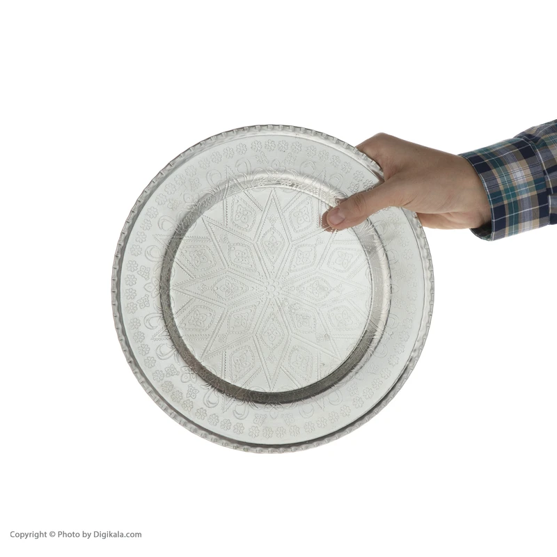 عکس شماره 5 : بشقاب مسی مس زنجان مدل پلو خوری کد 001