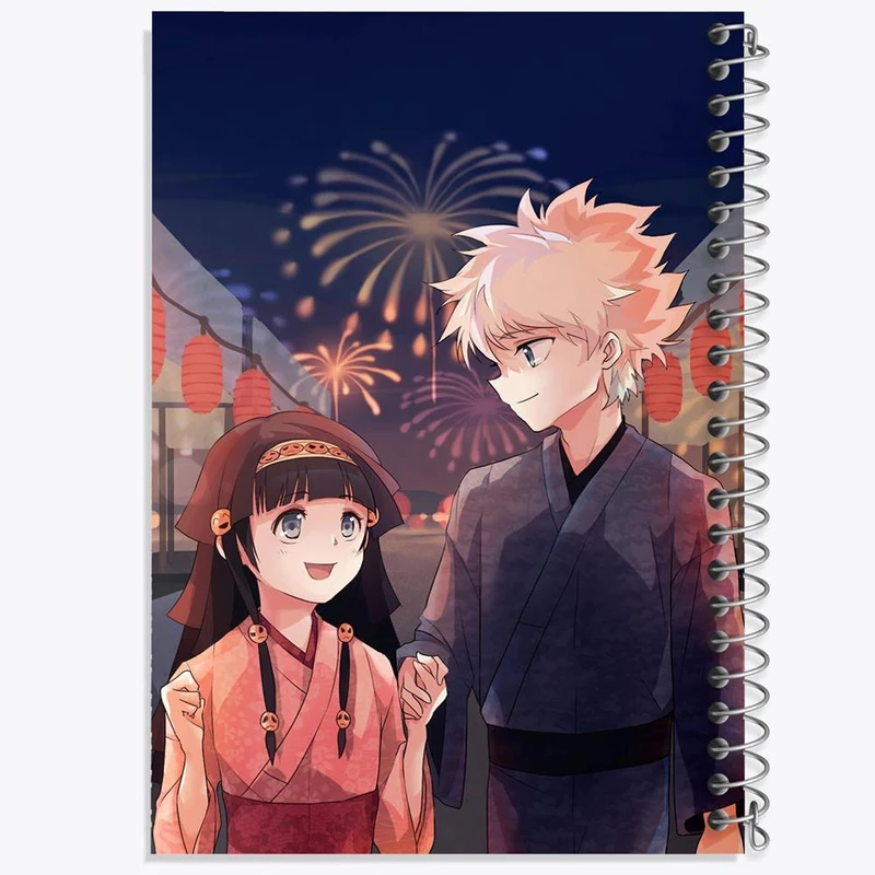 دفتر ژورنال نویسی 50 برگ خندالو مدل نقطه ای طرح کیلوا و آلوکا انیمه هانتر ایکس هانتر Hunter × Hunter کد 11927