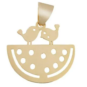 آویز گردنبند طلا 18 عیار زنانه قیراط طرح هندوانه کد GH4552