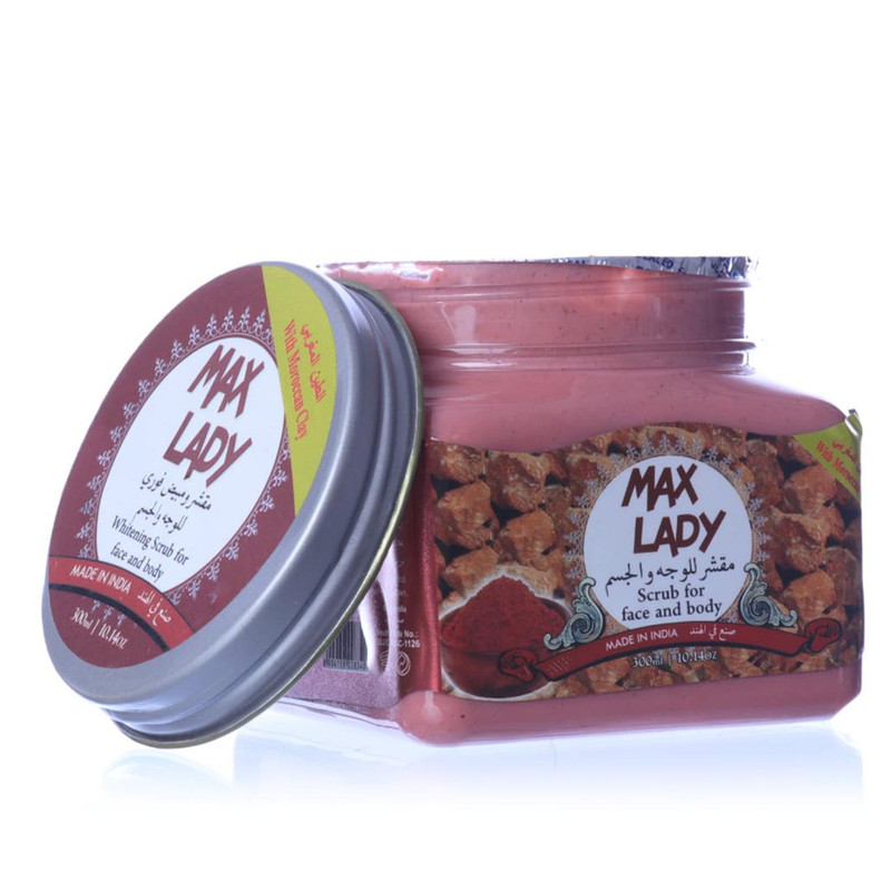 اسکراب لایه بردار پوست مکس لیدی مدل Moroccan Ciay حجم 300 میلی لیتر