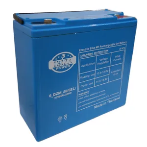 باتری موتورسیکلت ولتاژ 12 ولت شدت جریان 28 آمپر ساعت ایبیزا مدل DZM-28(GEL)