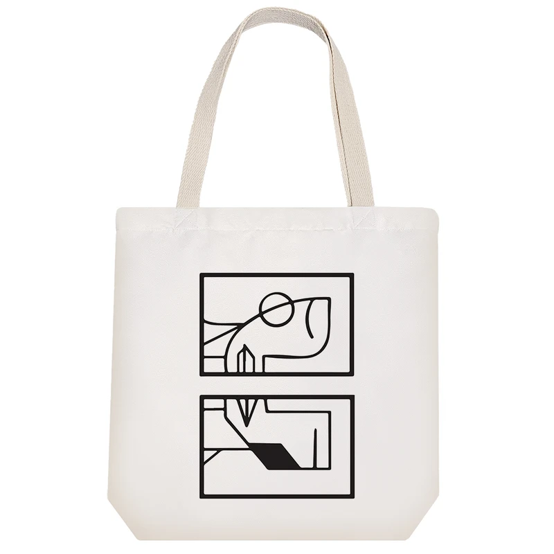 ساک خرید پارچه ای خندالو طرح هنری مدل توت بگ کد 6895