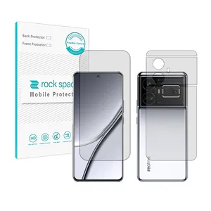 Rockspace HyGEL model clear screen protector suitable for Realme GT5 mobile phone along with the phone back protector
