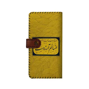 کیف پول چرمی ترمه طراحان ایده مدل انسانم آرزوست بنددار کد hna125