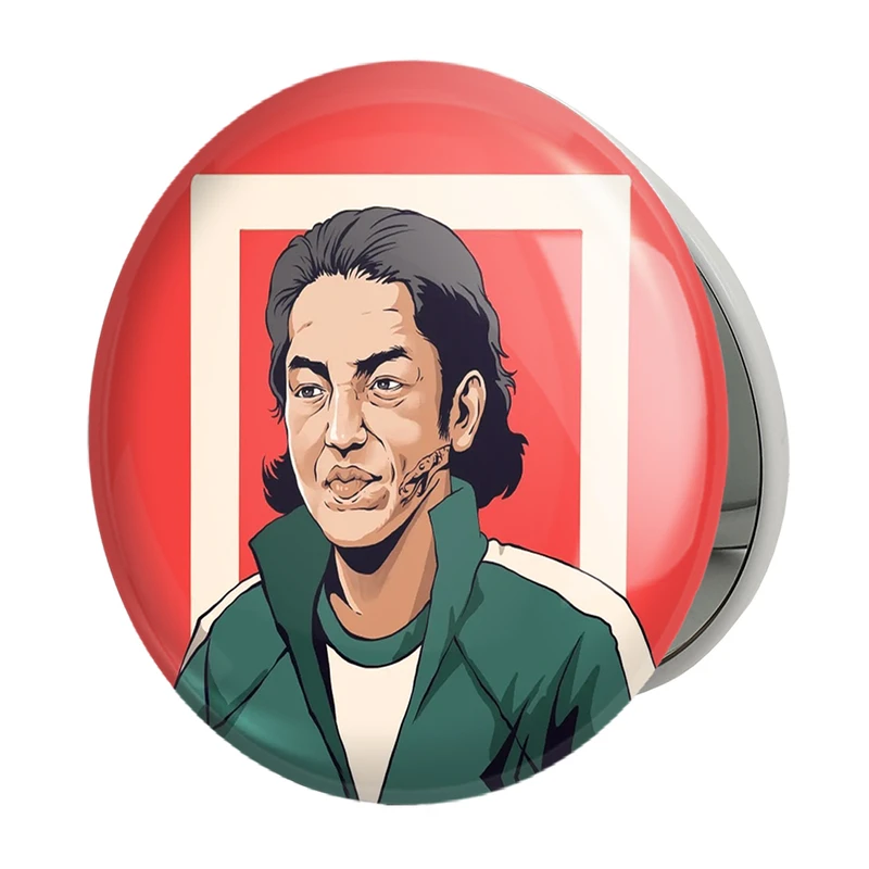 آینه جیبی خندالو طرح جانگ دیک سو بازی مرکب Squid Game مدل تاشو کد 10799 