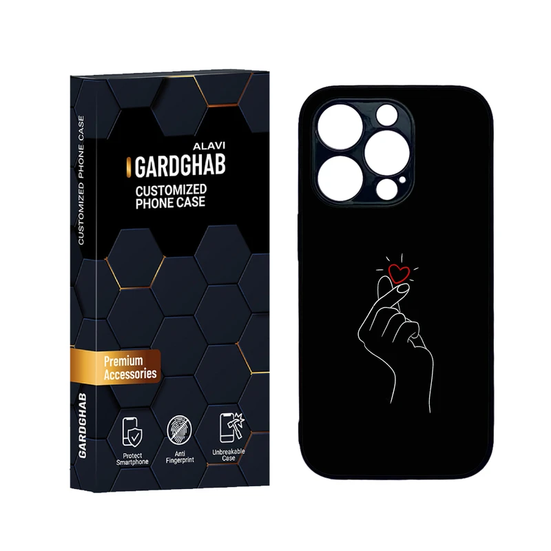 کاور گارد قاب علوی مدل دورژله ای عاشقانه مناسب برای گوشی موبایل اپل iPhone 14 Pro Max