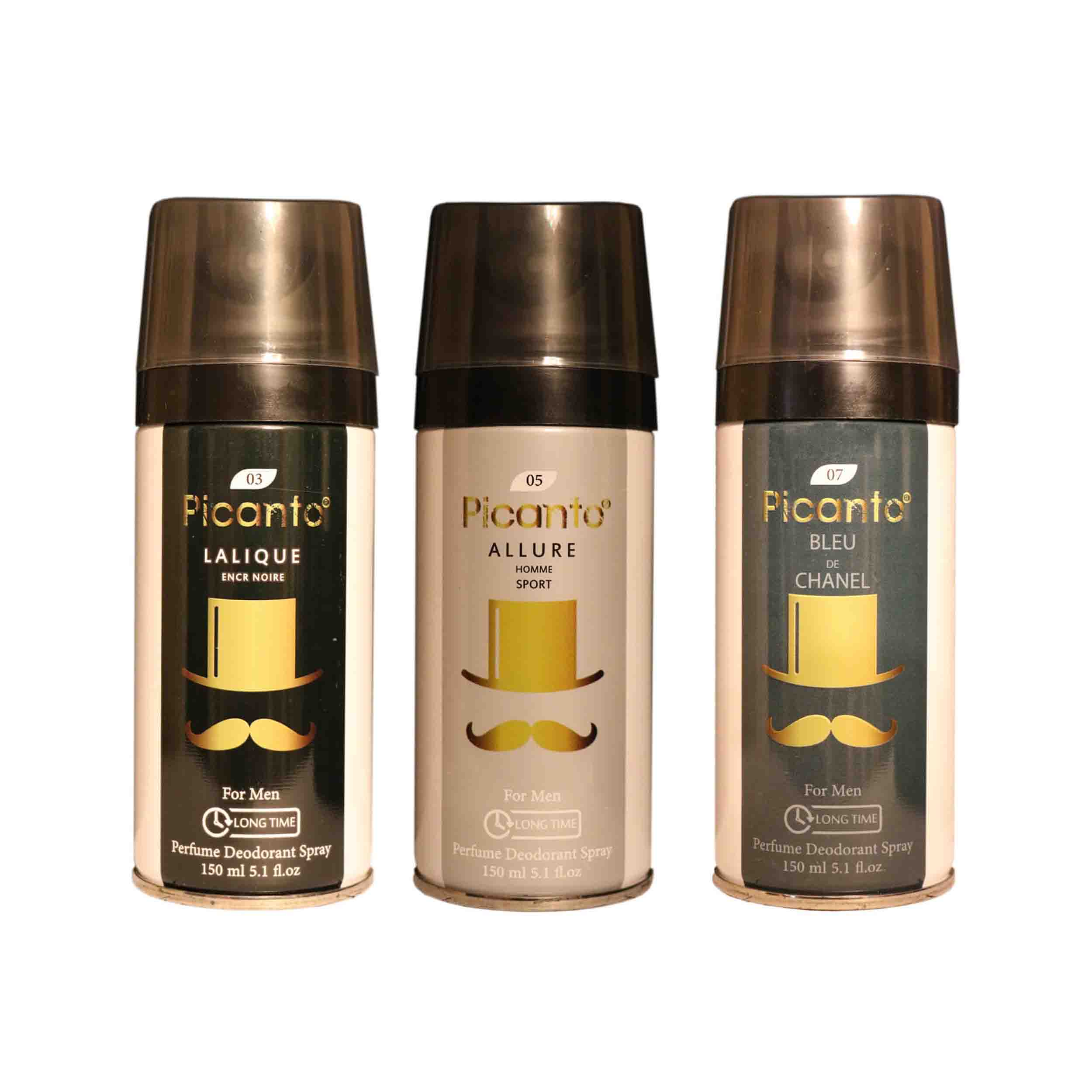 اسپری خوشبو کننده بدن مردانه پیکانتو مدل P49 حجم 150 میلی لیتر مجموعه 3 عددی