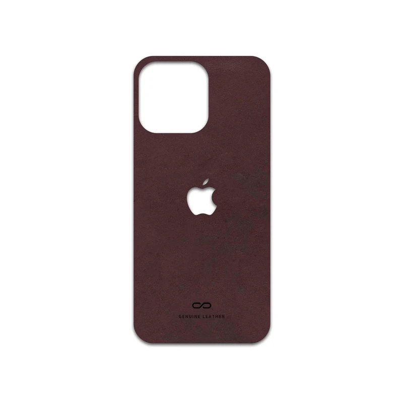 برچسب پوششی ماهوت مدل Matte-Dark-Brown-Leather مناسب برای گوشی موبایل اپل iPhone 14 Pro Max