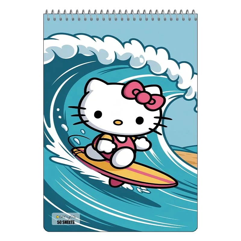 دفتر نقاشی 50 برگ سیمی کارنیکا طرح هلو کیتی hello kitty کد 39219