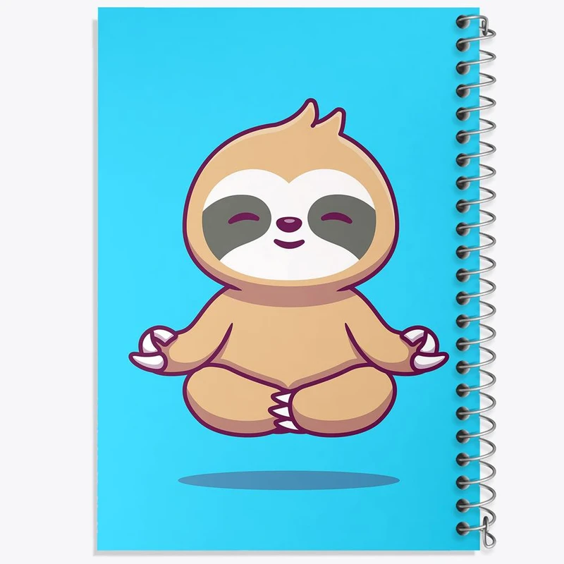 دفتر نت موسیقی 50 برگ خندالو مدل حیوانات بامزه تنبل کد 25431