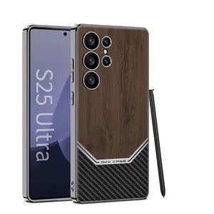 کاور جی کی کی مدل LEATHER WOOD GRAIN مناسب برای گوشی موبایل سامسونگ Galaxy S24 ultra