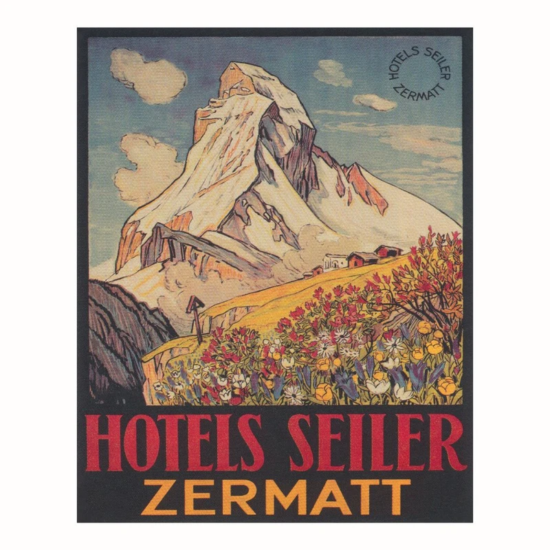 پوستر مدل مسافرتی زرمات سوئیس چاپ هتل ها