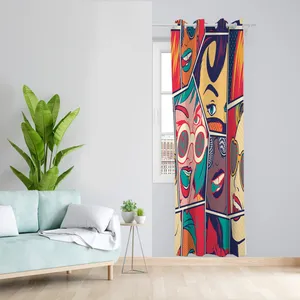 پرده طرح گرافیکی مدل مخمل پانچی کد 2718 z سایز 140x200 سانتی متر