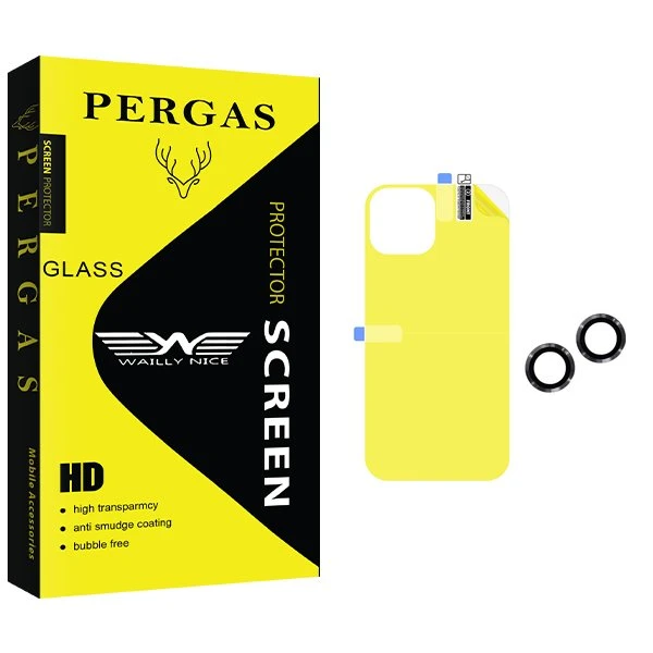 محافظ پشت گوشی وایلی نایس مدل Pergas مناسب برای گوشی موبایل اپل iPhone 14  به همراه محافظ لنز گوشی