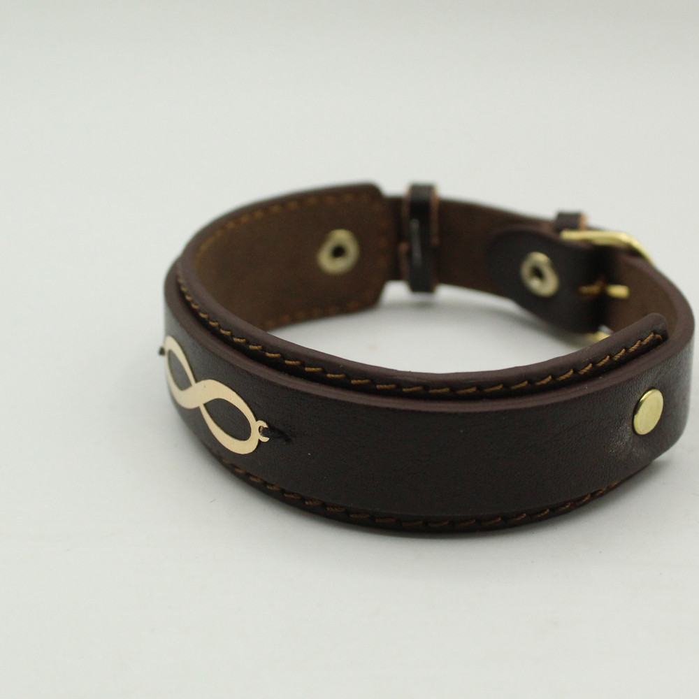 دستبند طلا 18 عیار مردانه رزالیا مدل بینهایت کد BML-4