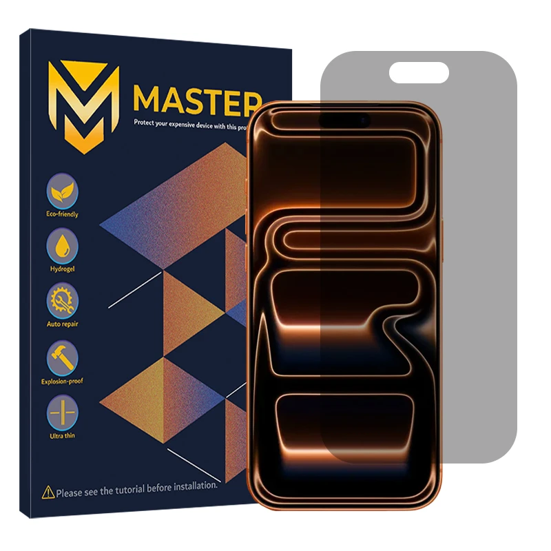 محافظ صفحه نمایش حریم شخصی مستر مدل Resistant مناسب برای گوشی موبایل اپل iPhone 17 Pro Max