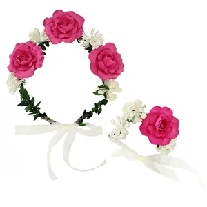 تاج مو دخترانه مدل رز کد 03 به همراه دستبند