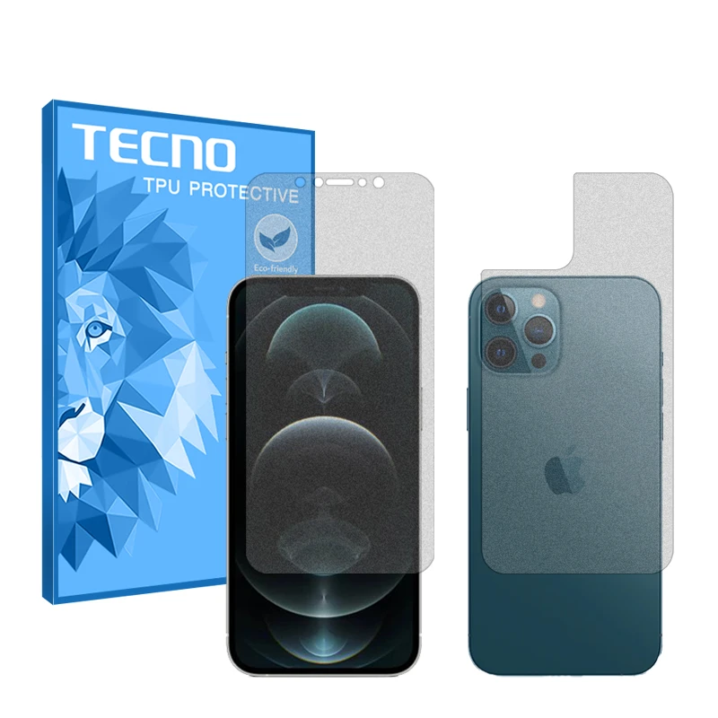 محافظ صفحه نمایش مات تکنو مدل HyMTT مناسب برای گوشی موبایل اپل iPhone 12 Pro Max به همراه محافظ پشت گوشی