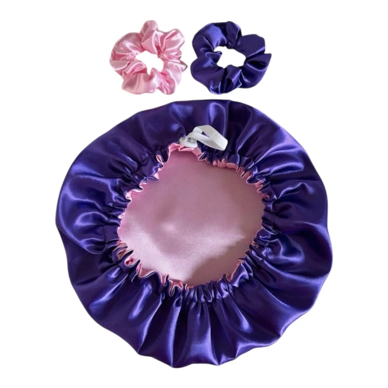 کلاه خواب زنانه مدل سوفی 01 به همراه اسکرانچی مو بسته 3 عددی