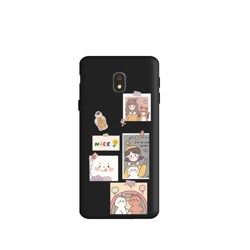 کاور قاب گارد طرح دختر و خرس کد t8974 مناسب برای گوشی موبایل سامسونگ Galaxy J3 Pro 2017  / J330