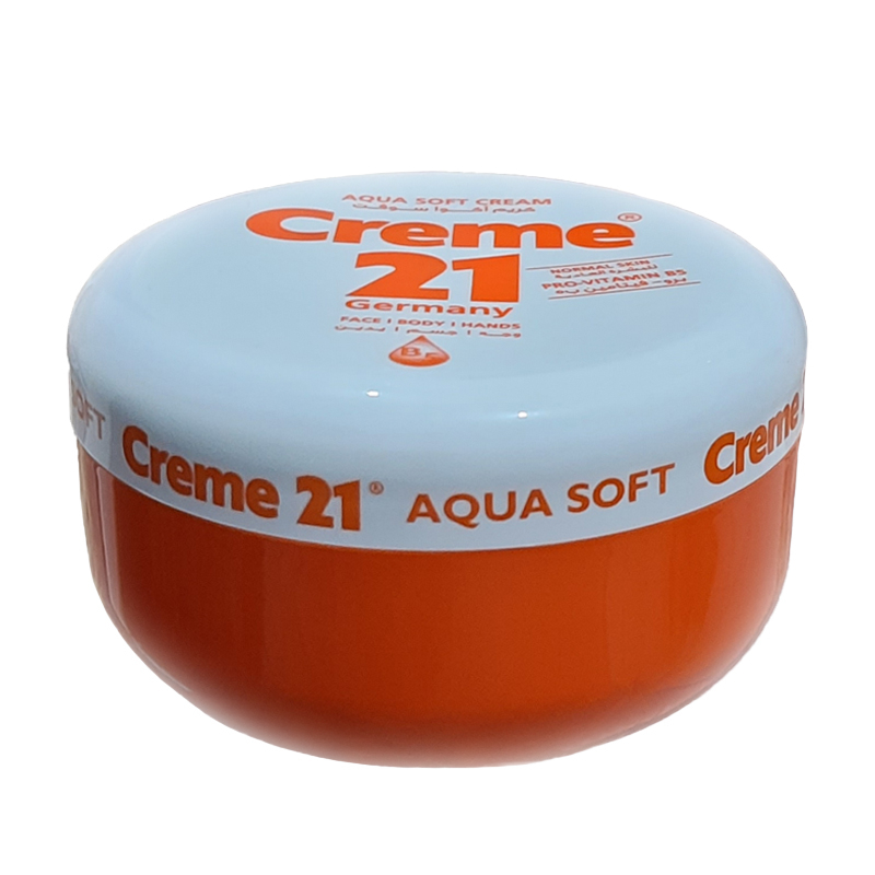 کرم مرطوب کننده دست و صورت کرم 21 مدل AQUA SOFT مناسب برای پوست خشک حجم 250 میلی لیتر