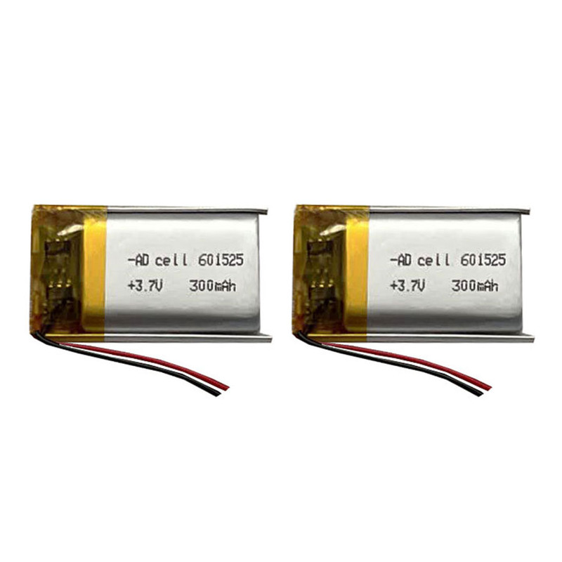 باتری لیتیومی کد 601525 ظرفیت 300 میلی آمپر ساعت بسته 2 عددی