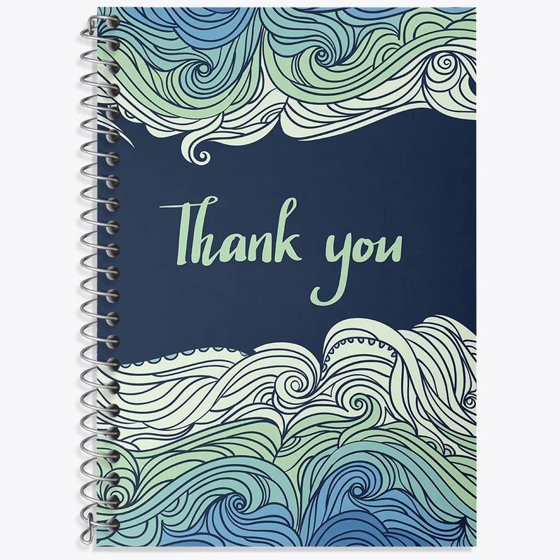 دفتر زبان 50 برگ خندالو مدل سه خط طرح موج دریا کد N1172