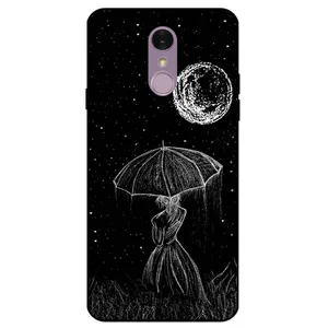 Megafone Girl and Moon 1369 Cover For LG Q7 / Q7 Plus