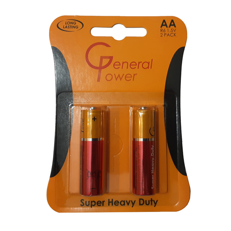 باتری قلمی جنرال پاور مدل Super Heavy Duty بسته دو عددی 