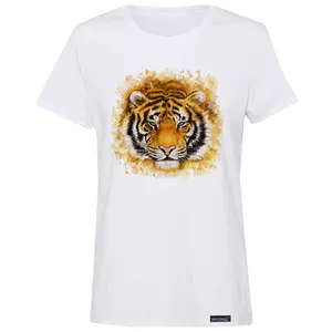 تی شرت آستین کوتاه زنانه 27 مدل Bengal Tiger کد MH918