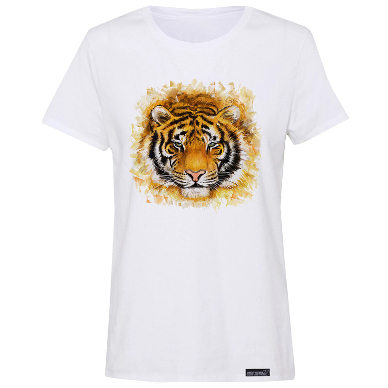 تی شرت آستین کوتاه زنانه 27 مدل Bengal Tiger کد MH918